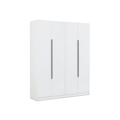 4 Door High Gloss Wardrobe White
