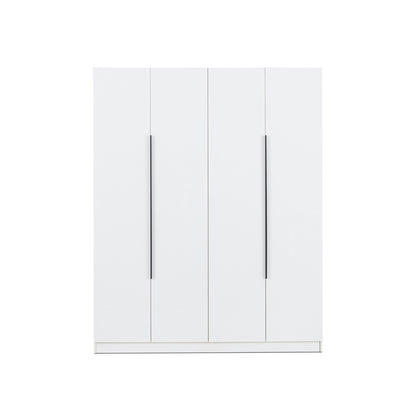 4 Door High Gloss Wardrobe White