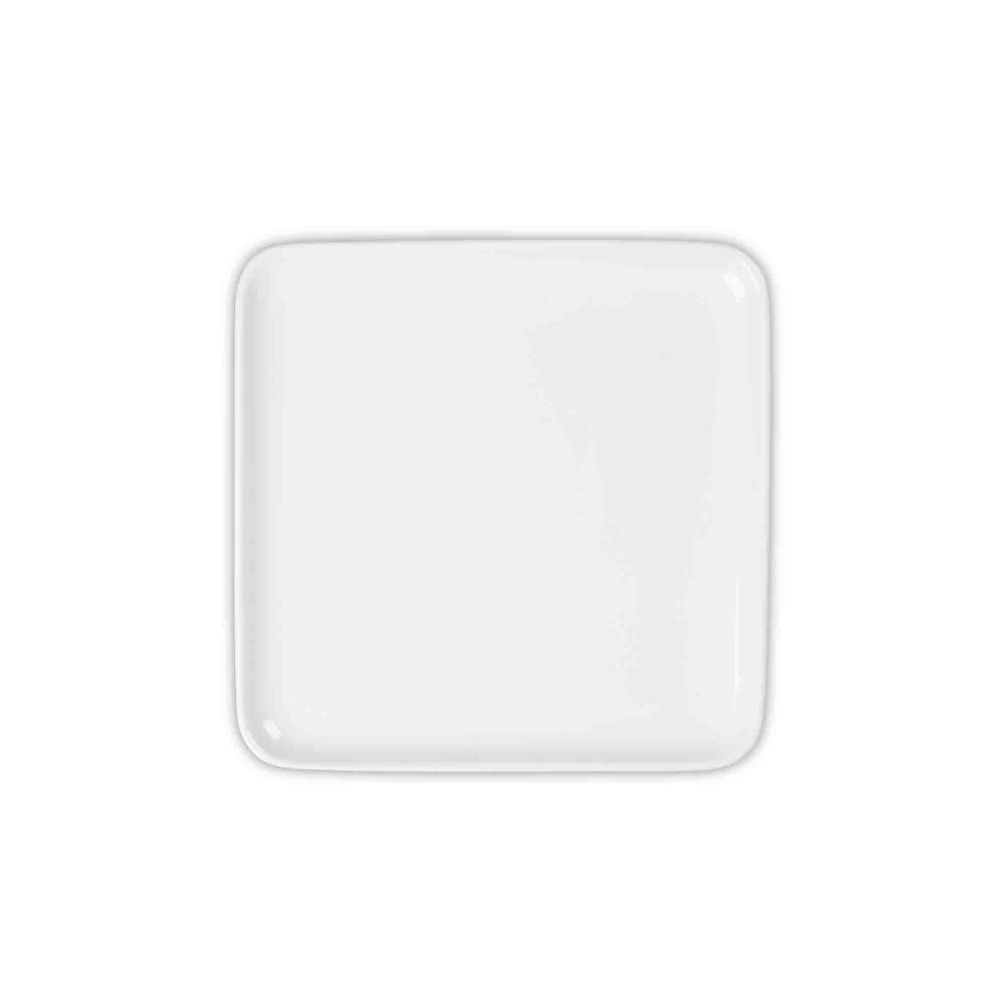 Blue Wave 18cm Contemp Square Side Plate White