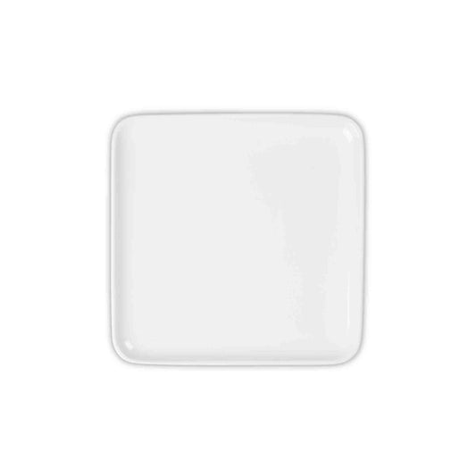 Blue Wave 18cm Contemp Square Side Plate White