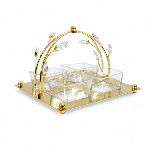 Milano 5 Piece Dessert Server Gold