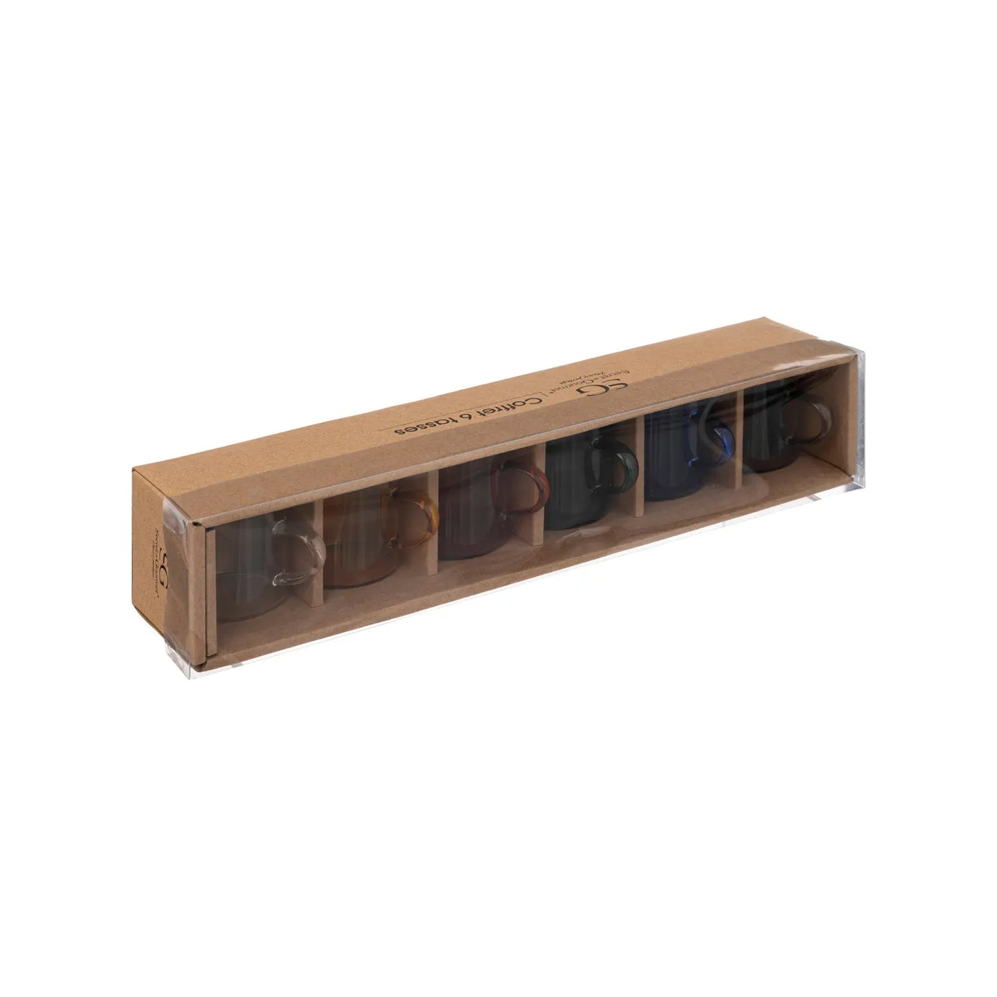 Five 6 Piece 100ml Cup Set Multicoloured
