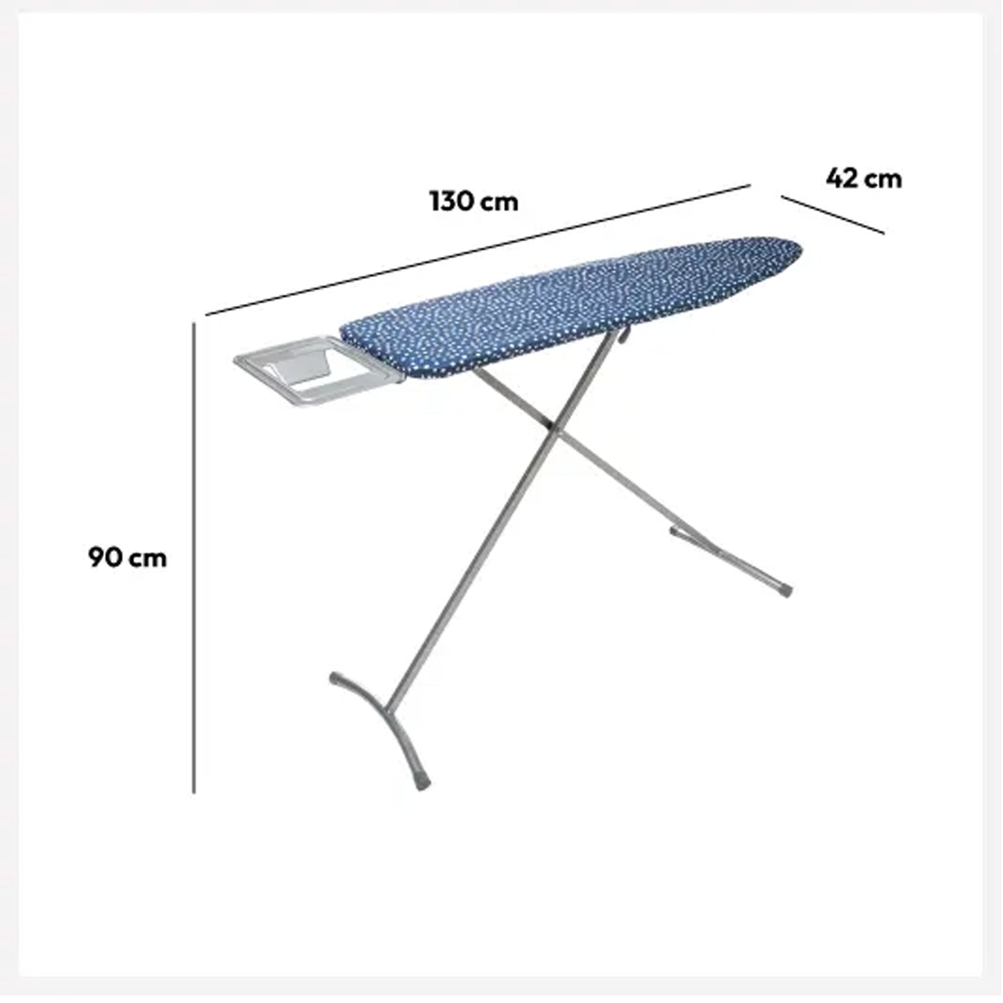 Five 130 x 42cm Opal Ironing Board Blue