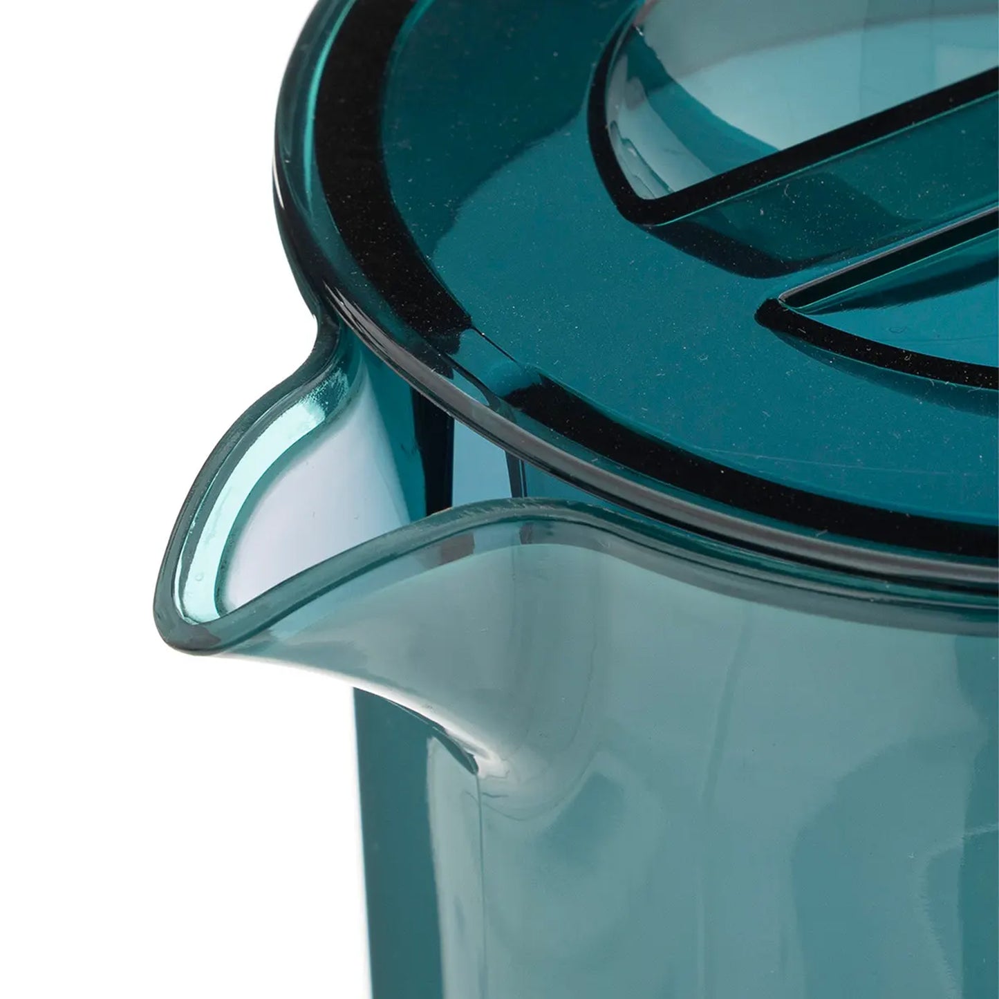 Five 1.95Lt Square Pitcher with Lid Petrol Blue