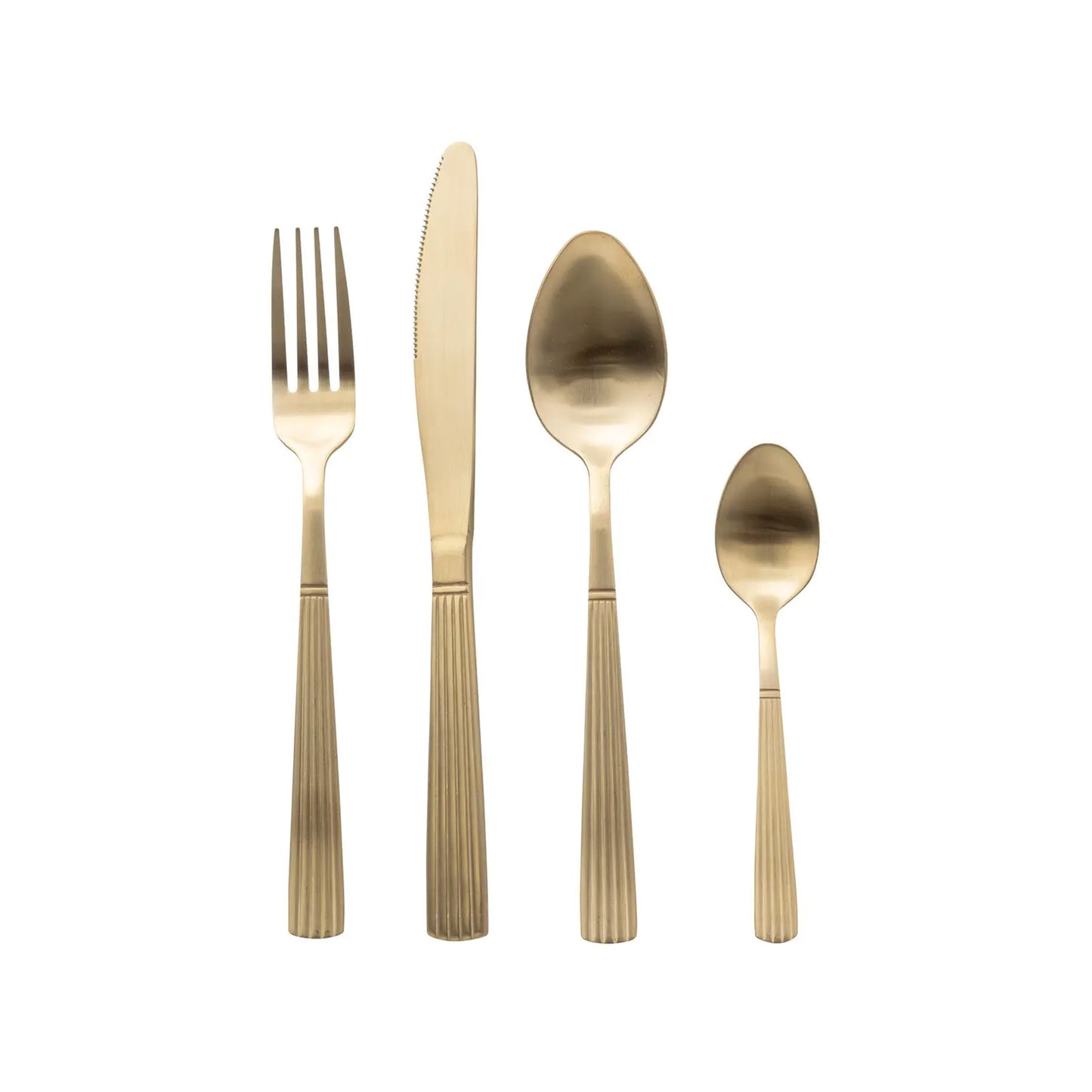 Five Tamara 24 Piece Stainless Steel Cutlery Set Gold