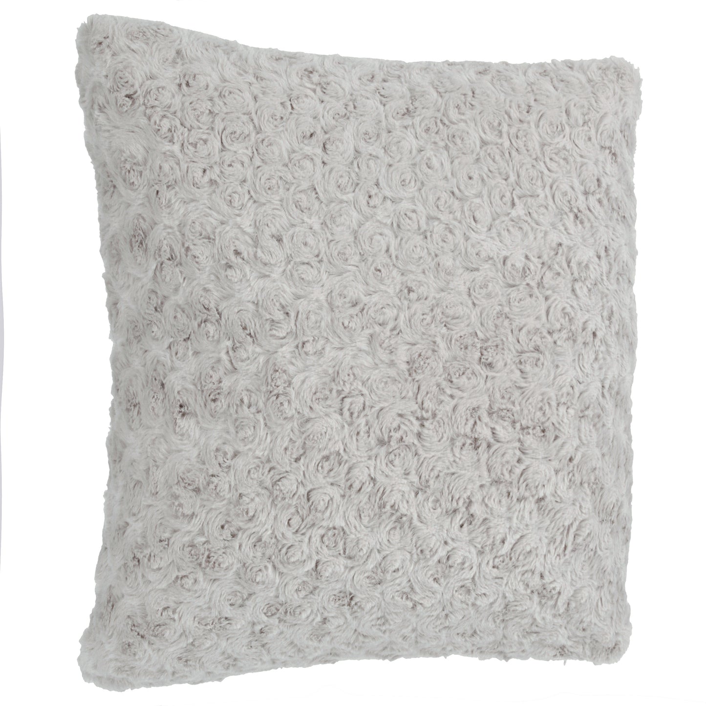 Atmosphera Curly Fur Cushion Grey