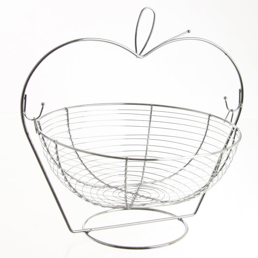 Five Apple Fruit Basket Silver