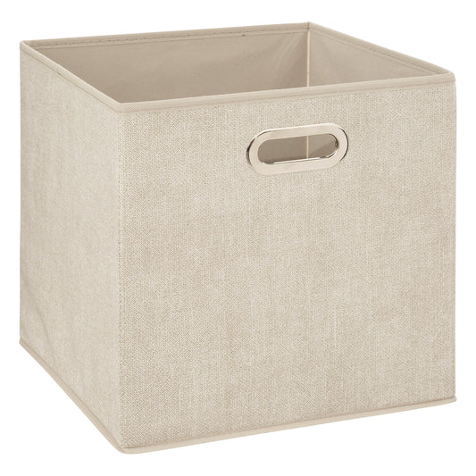 Five Fabric Basket 31 x 31cm Beige