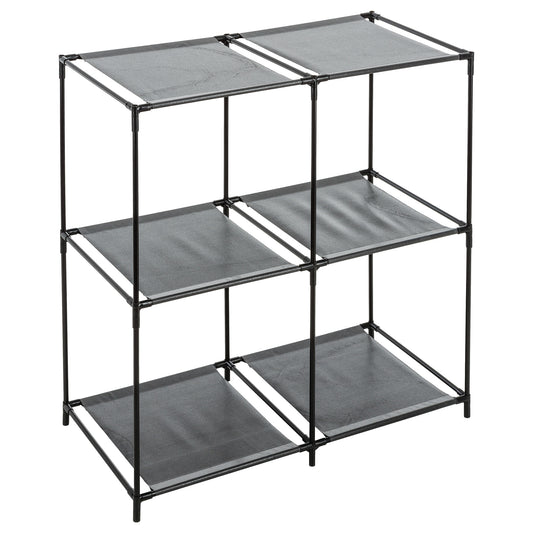 Five 4 Boxes Shelf Black