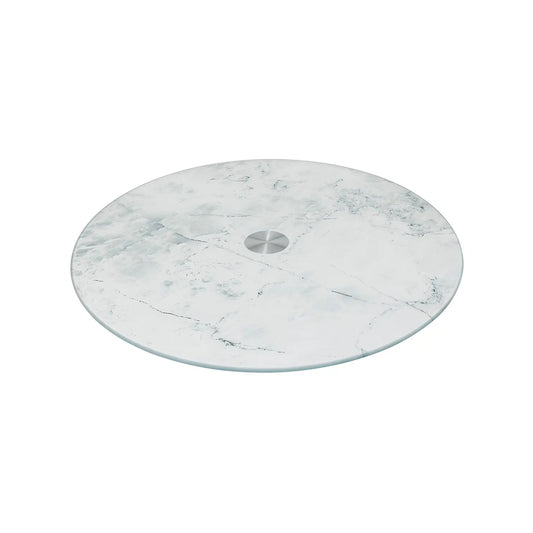 Five Marble Effect Turntable White