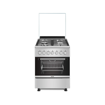 ELBA ESSENTIAL 60CM 4 BURNER GAS STOVE WITH ELECTRIC OVEN - STAINLESS STEEL + FREE TOTAI HEATER