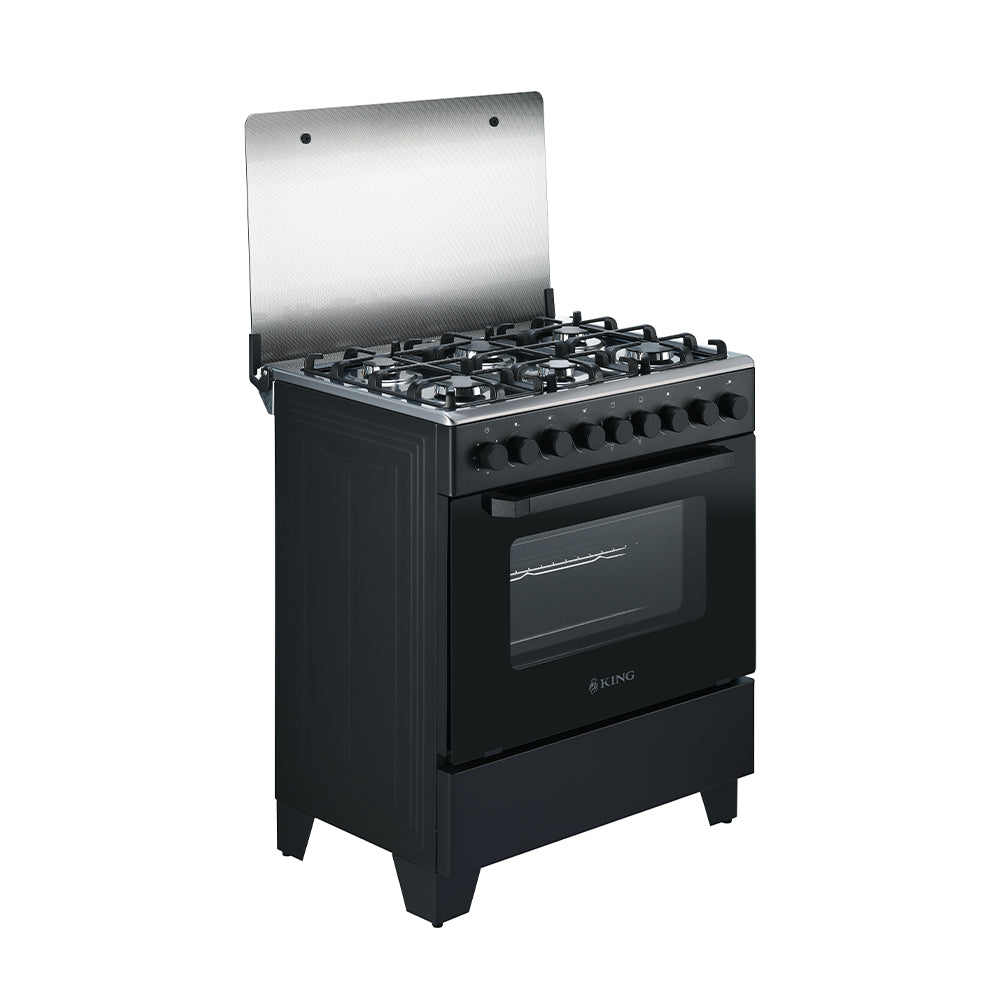 76 x 60cm Gas Stove Black