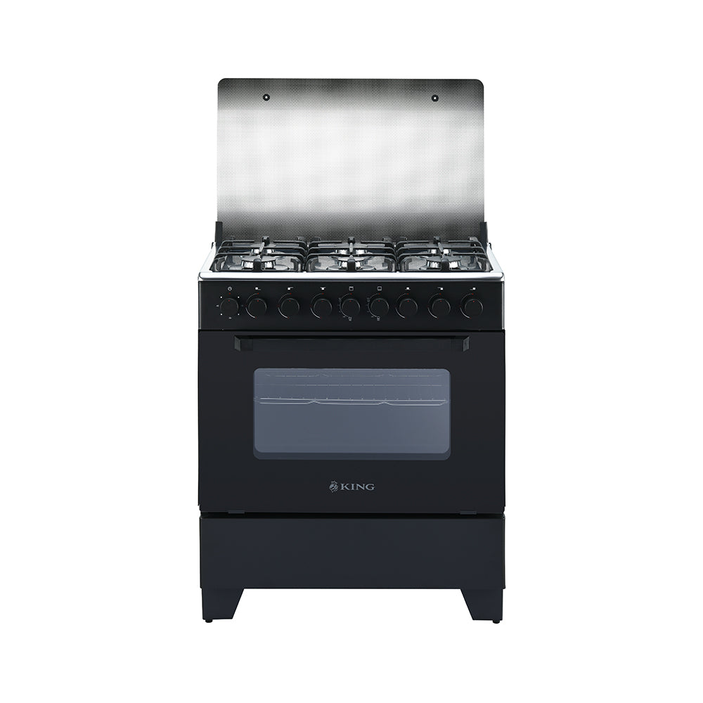 76 x 60cm Gas Stove Black