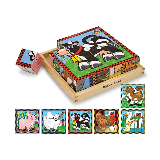 Melissa & Doug Farm Cube Puzzle Multicoloured