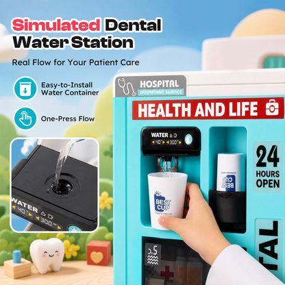 77 Piece 2-in-1 Medical Counter Doctor Play Set with Light & Sound Teal