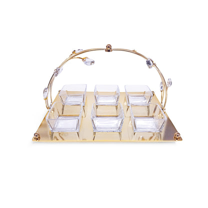 Milano 7 Piece Dessert Server Gold