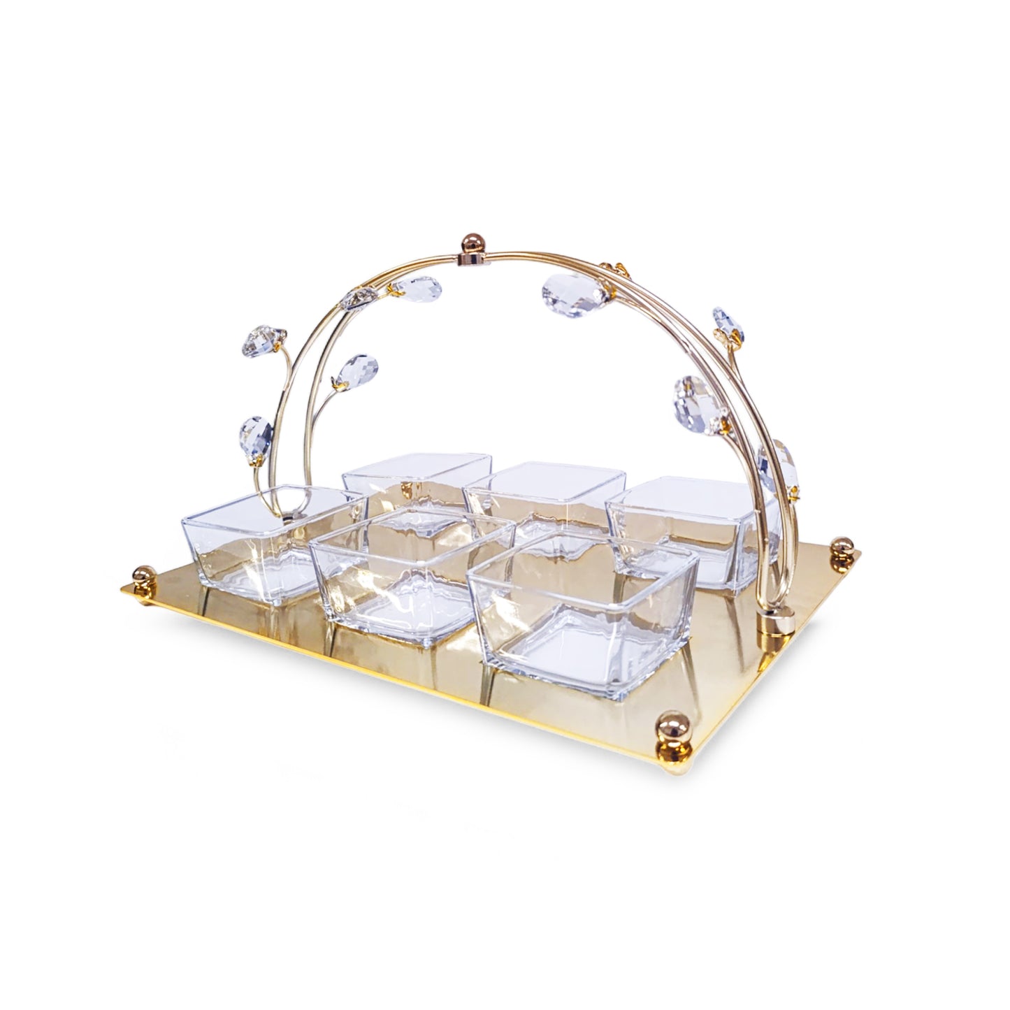 Milano 7 Piece Dessert Server Gold