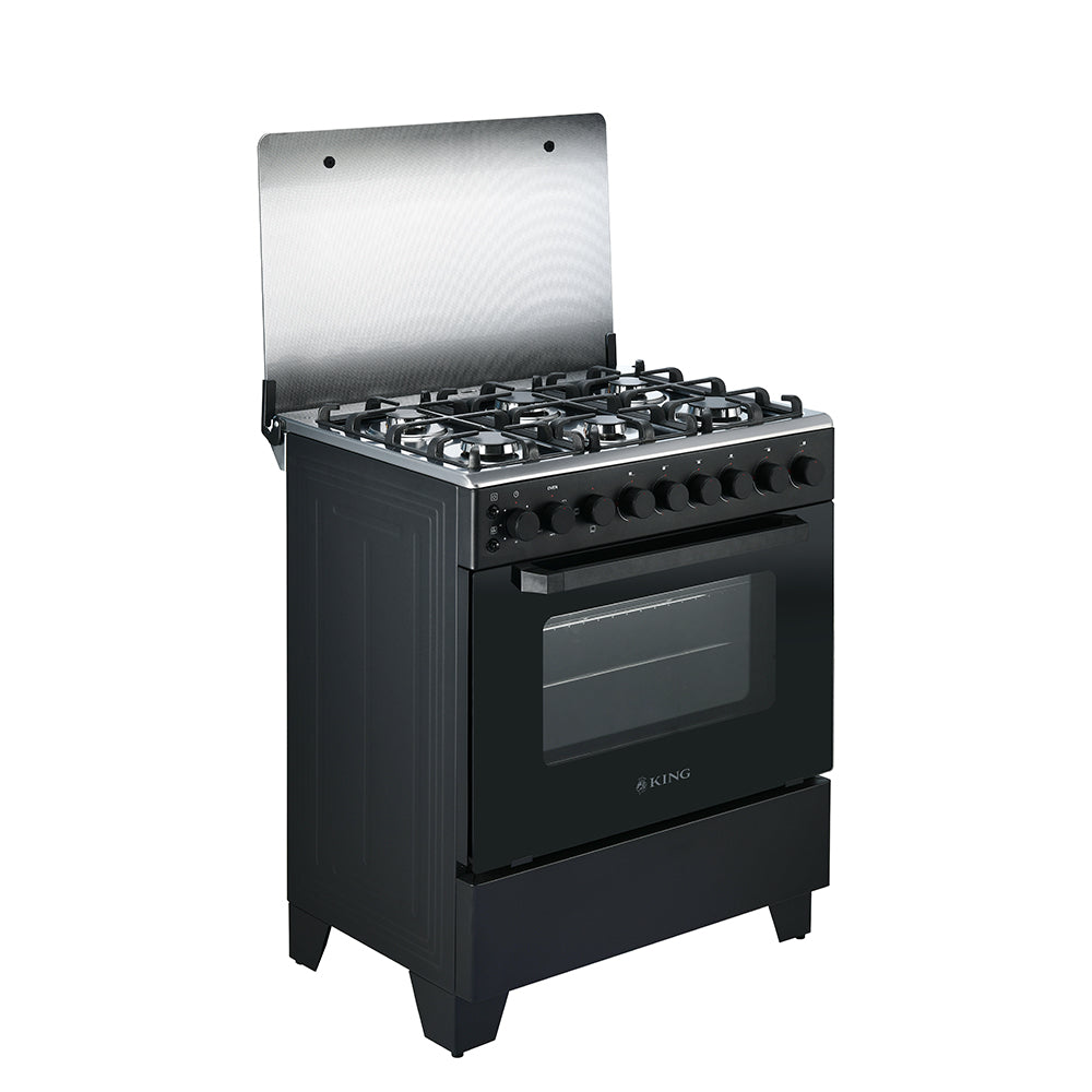 76 x 60cm Gas/Electric Stove Black