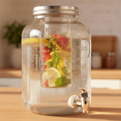 Aqua 8lt Glass Dispenser with Infuser Clear