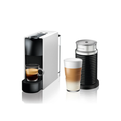 Nespresso Mini Essenza Bundle Automatic Espresso Machine with Aeroccino Milk Frother Silver