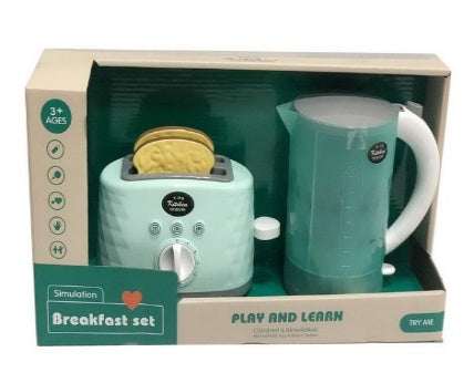 Breakfast Toaster & Kettle Play Set Mint Green