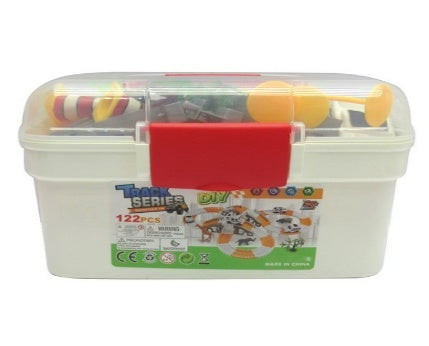122 Piece DIY Track Set in Storage Box White