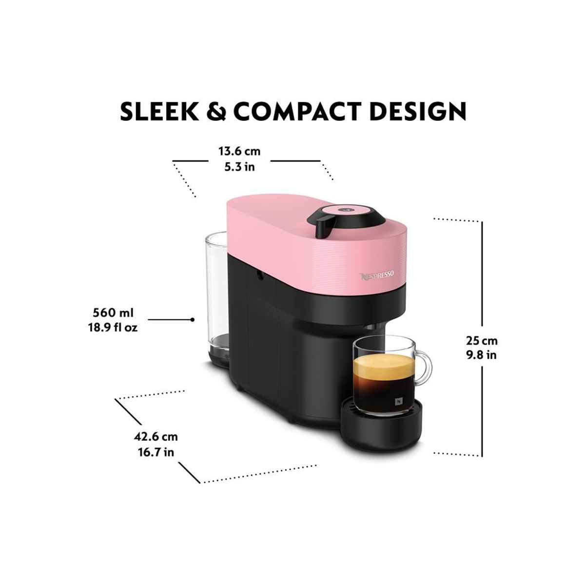Nespresso Vertuo Pop Candy Pink brewing