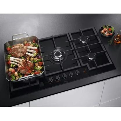 AEG 90cm 8000 Series built-in Gas Hob with 5 Cooking Zones Black