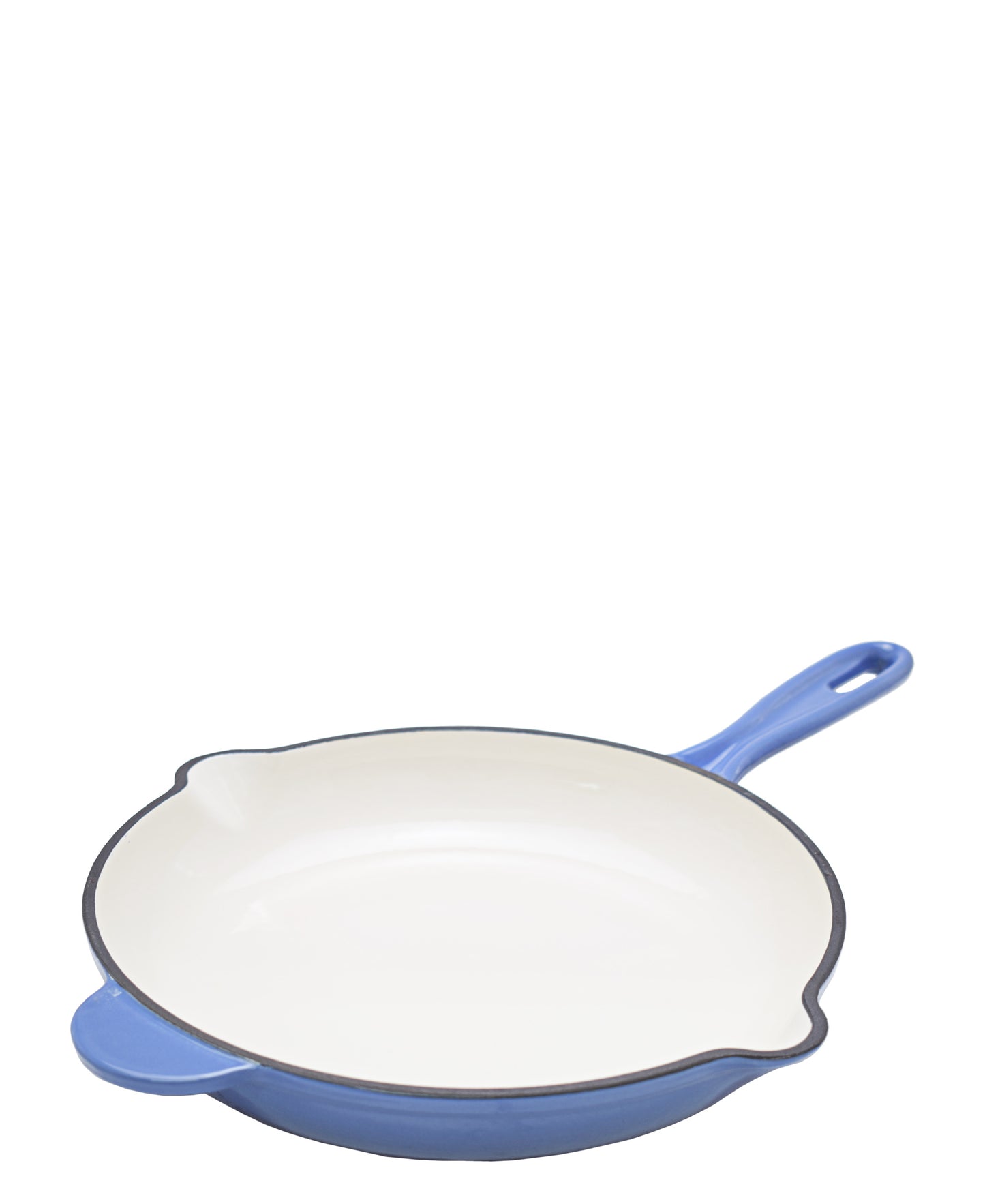 Aqua Enamel Cast Iron Frying Pan - Blue