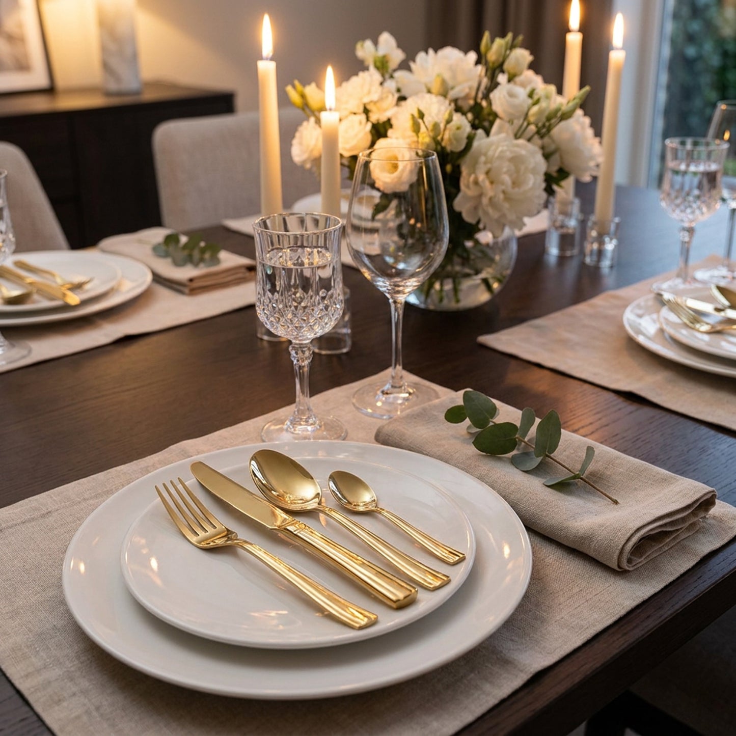 Aqua 16 Piece Cutlery Set Gold