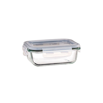 Aqua 370ml Glass Food Storage Container Clear