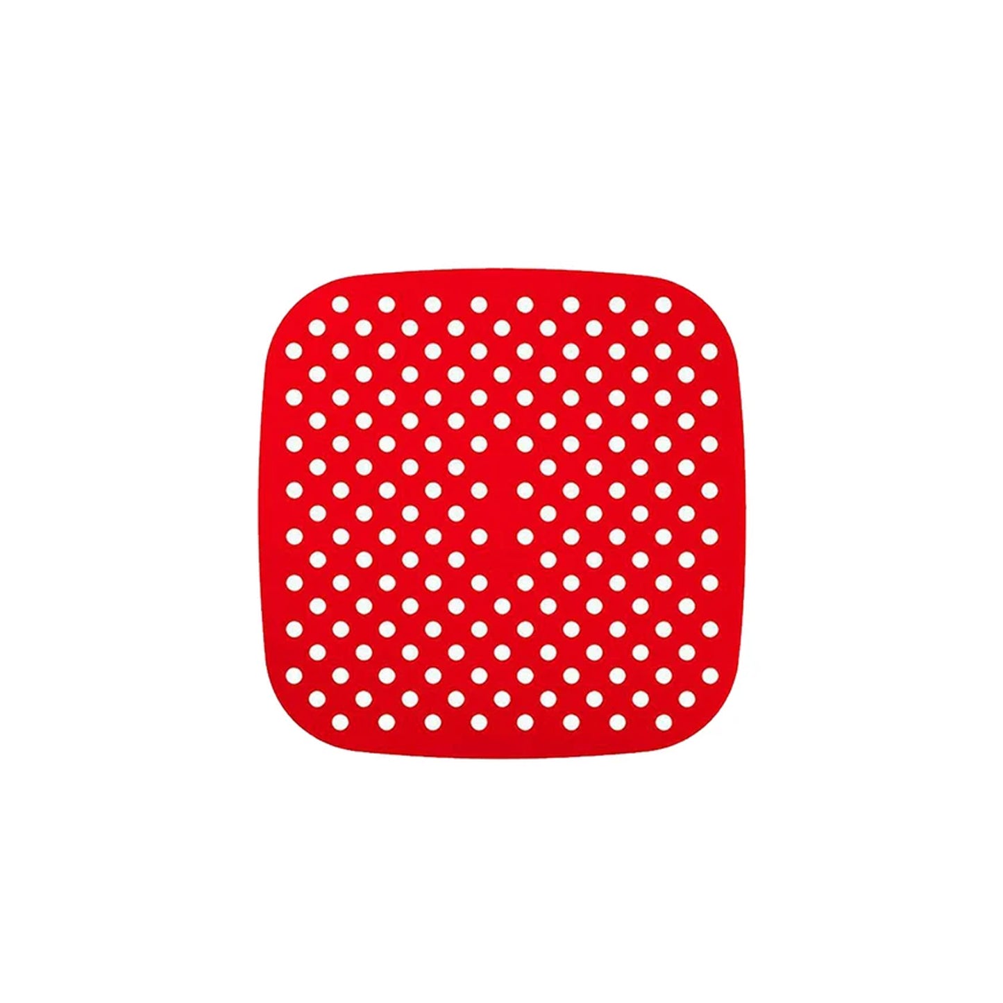 Aqua Silicone Air Fry Liner Mats Square Red 21.5cm