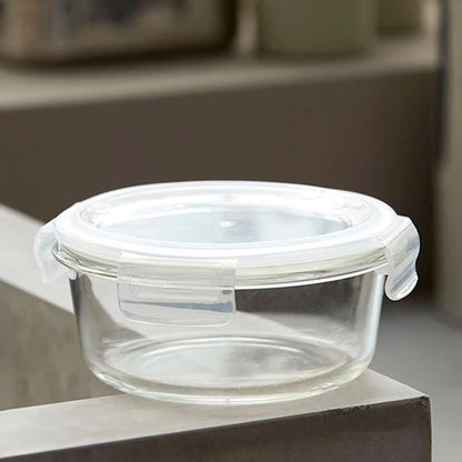 Aqua 620ml Glass Food Storage Container Clear