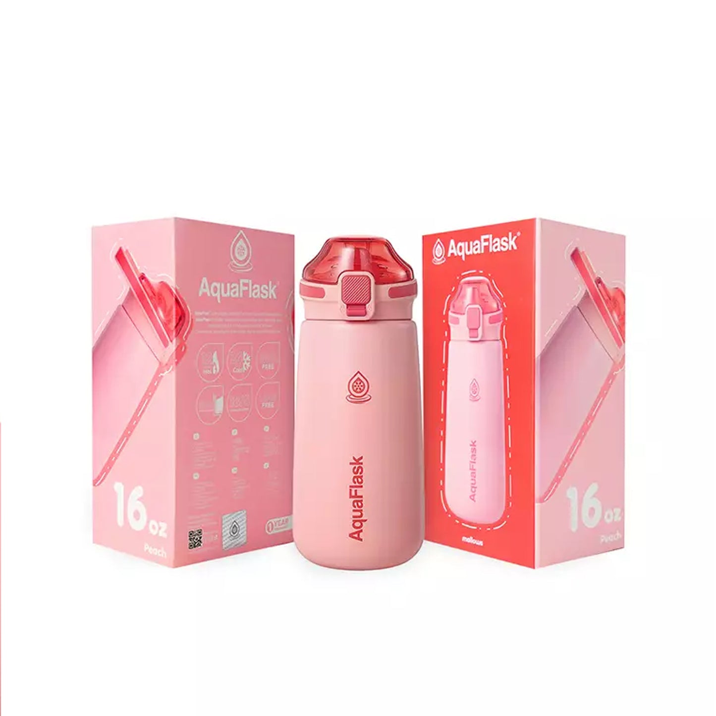 Aquaflask Mallows 473ml Flask Peach