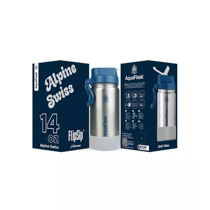 Aquaflask Colorwave 414ml Flipsip Flask Alpines Swiss