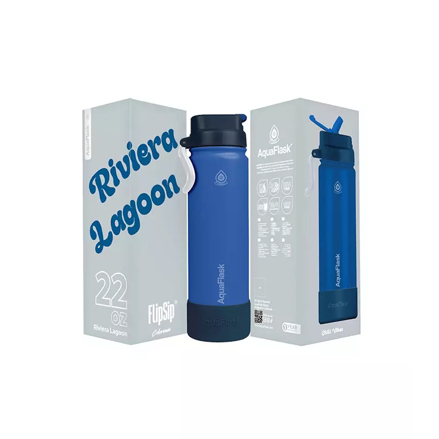 Aquaflask Colorwave Flipsip 650ml Flask Riviera Lagoon