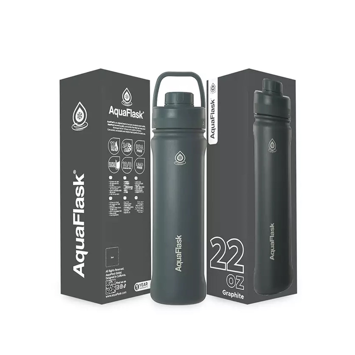 Aquaflask Sport 650ml Flask Graphite