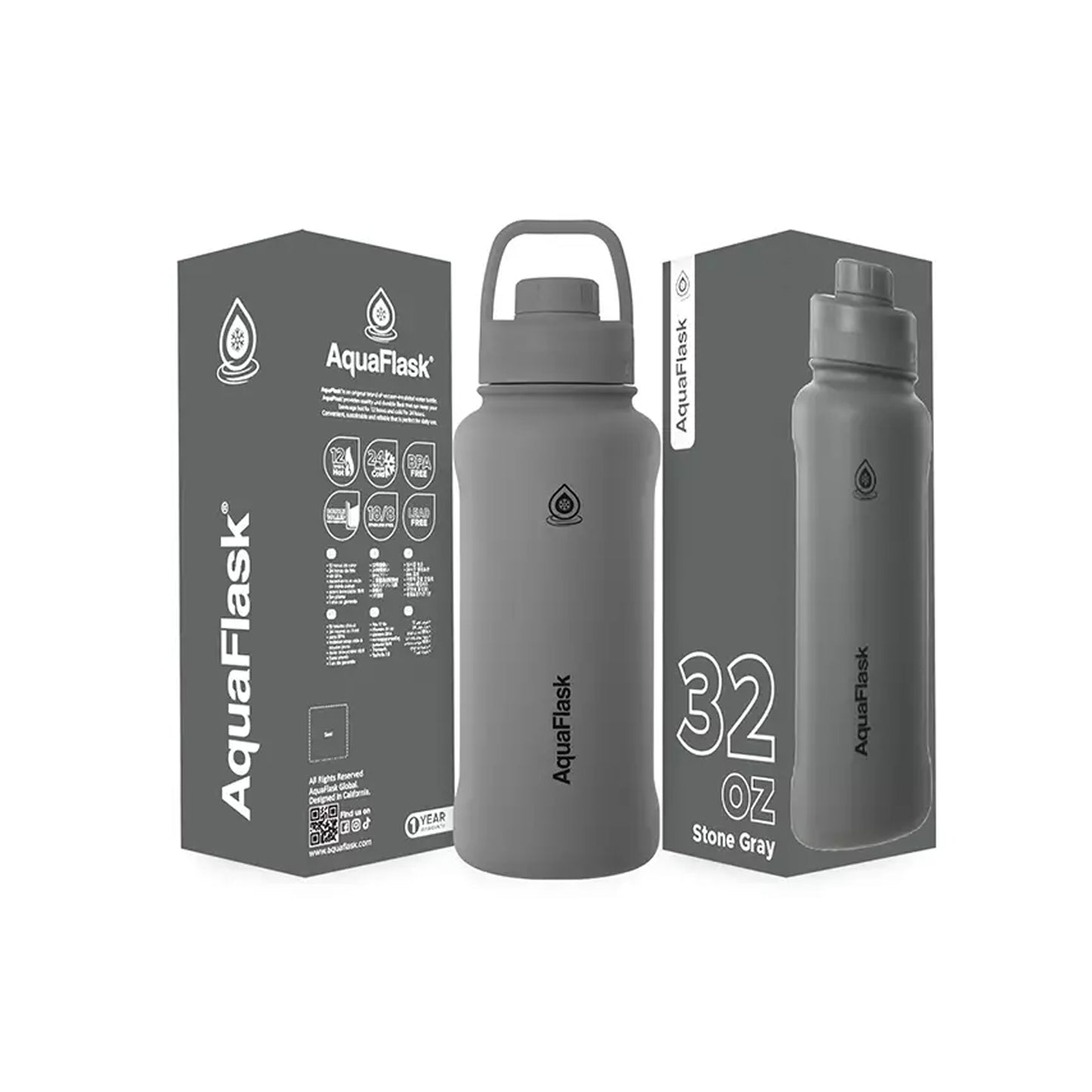 Aquaflask Sport 950ml Flask Stone Grey