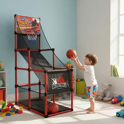 Single Basketball Playset Black & Red