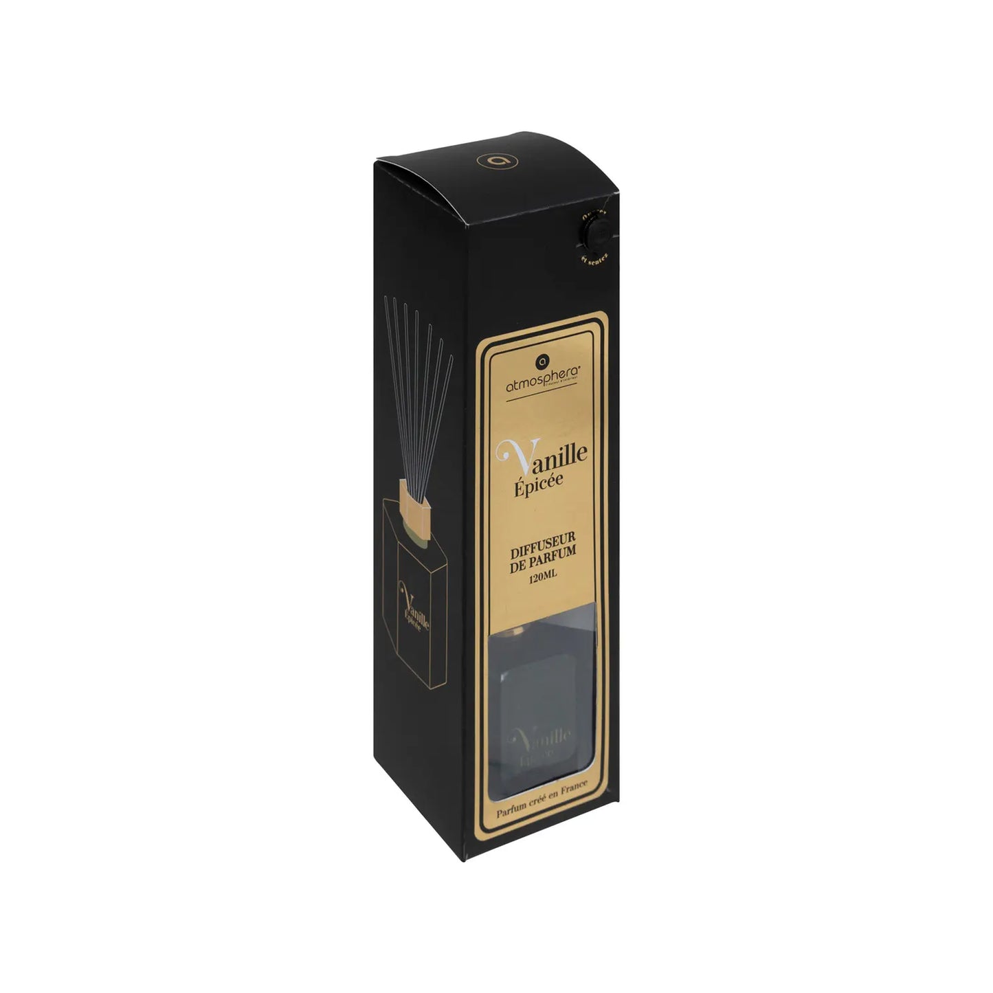 Atmosphera 120ml Arlo Vanilla Spicy Perfume Diffuser Black