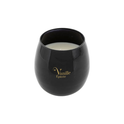 Atmosphera 400g Arlo Spicy Vanilla Scented Candle in Glass Black