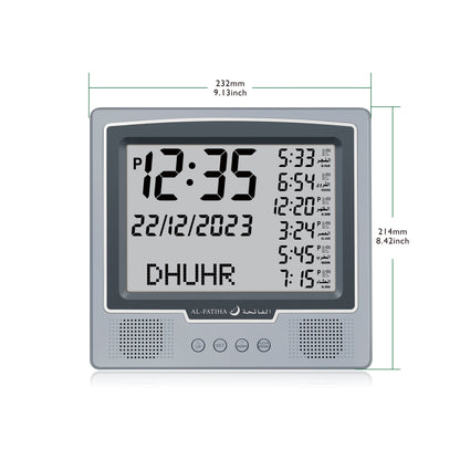 Azaan Clock Grey