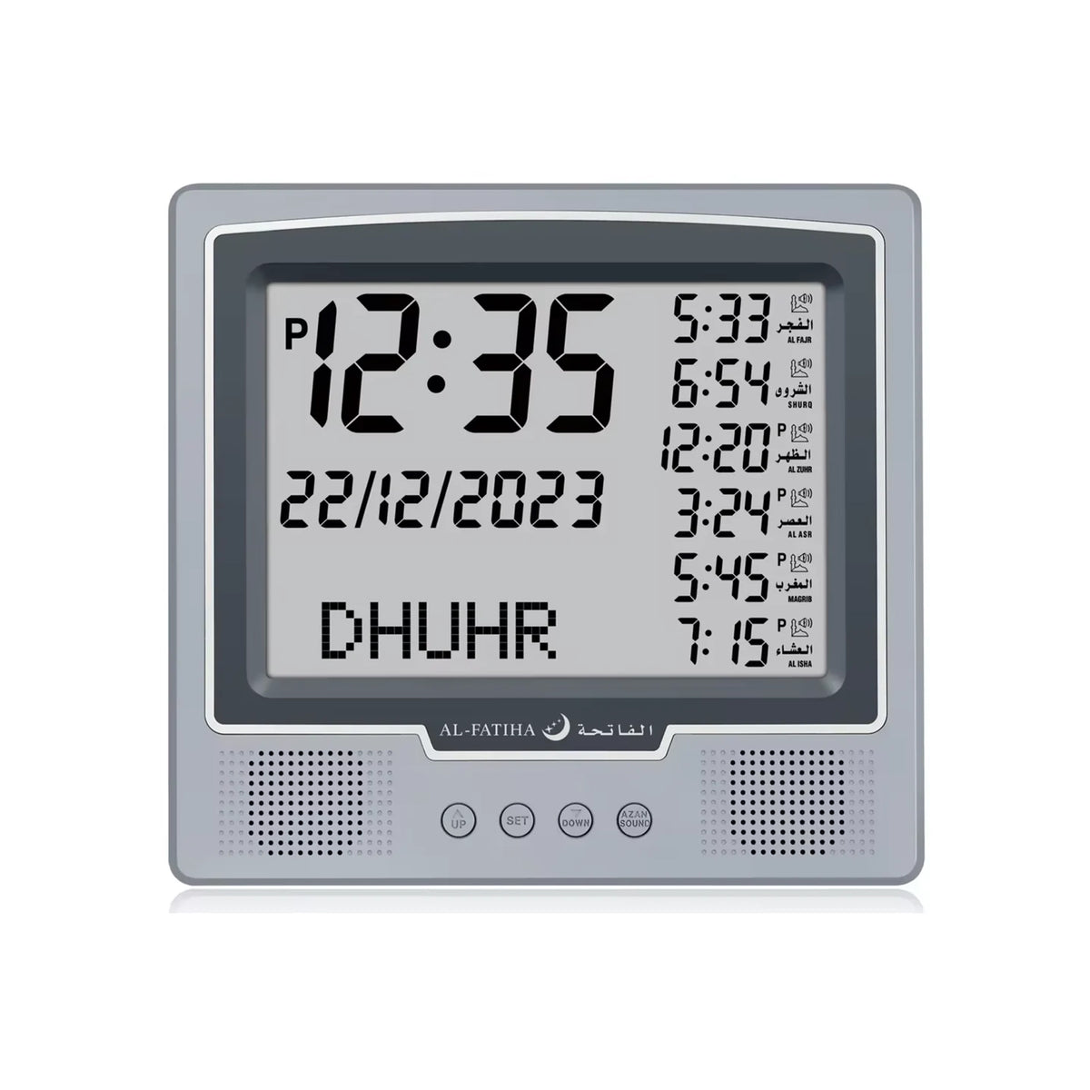 Azaan Clock Grey