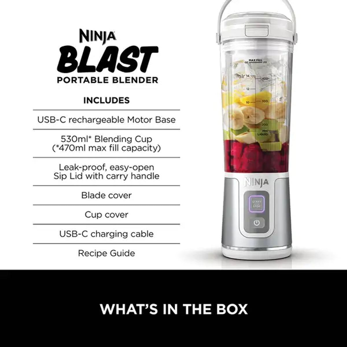 Ninja Blast Cordless Portable Blender - White