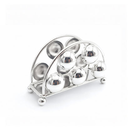 Bead Design Napkin Holder Silver