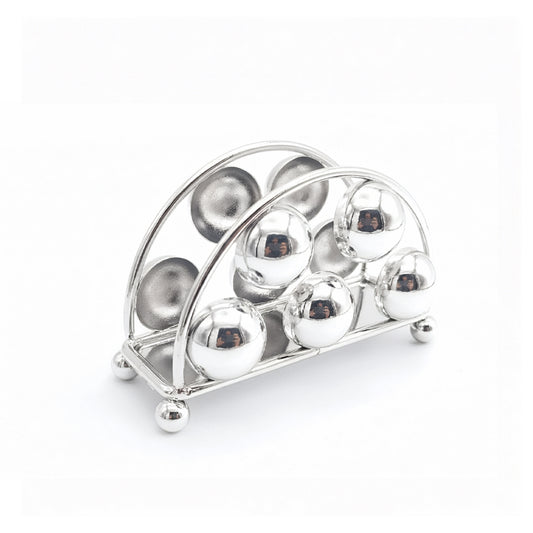 Bead Design Napkin Holder Silver