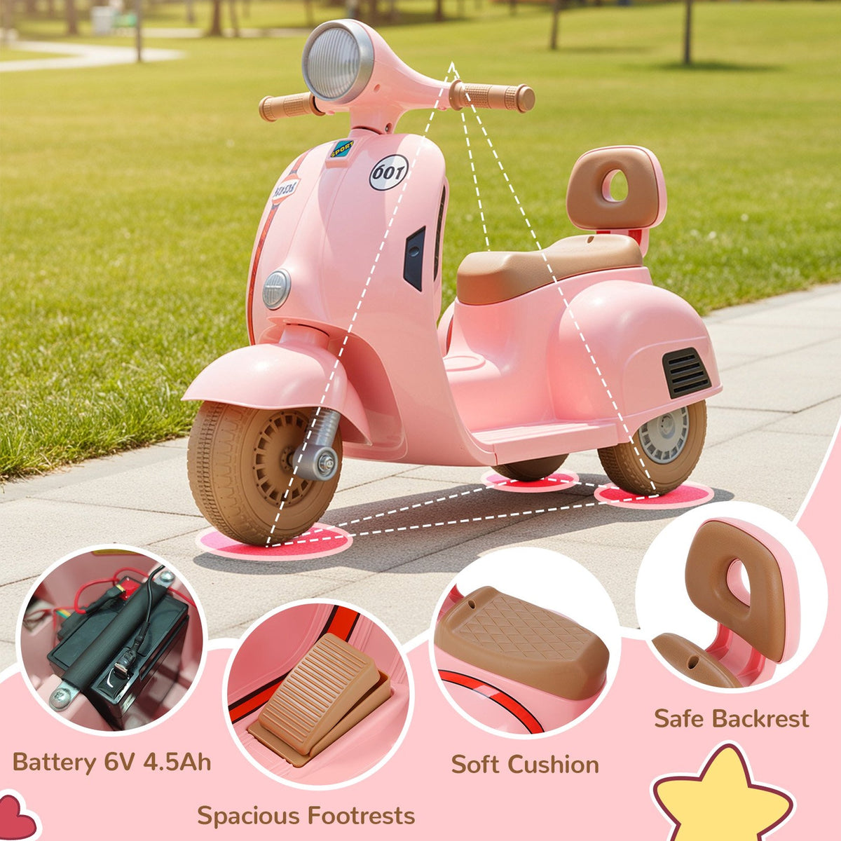 Motorcycle Ride-On Tricycle Bike - BG601