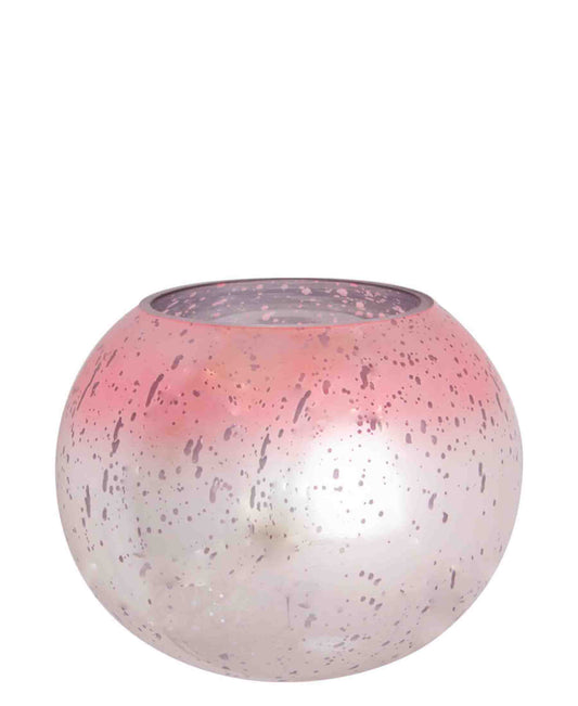 Urban Decor Mercury Vase 16cm - Pink & Silver