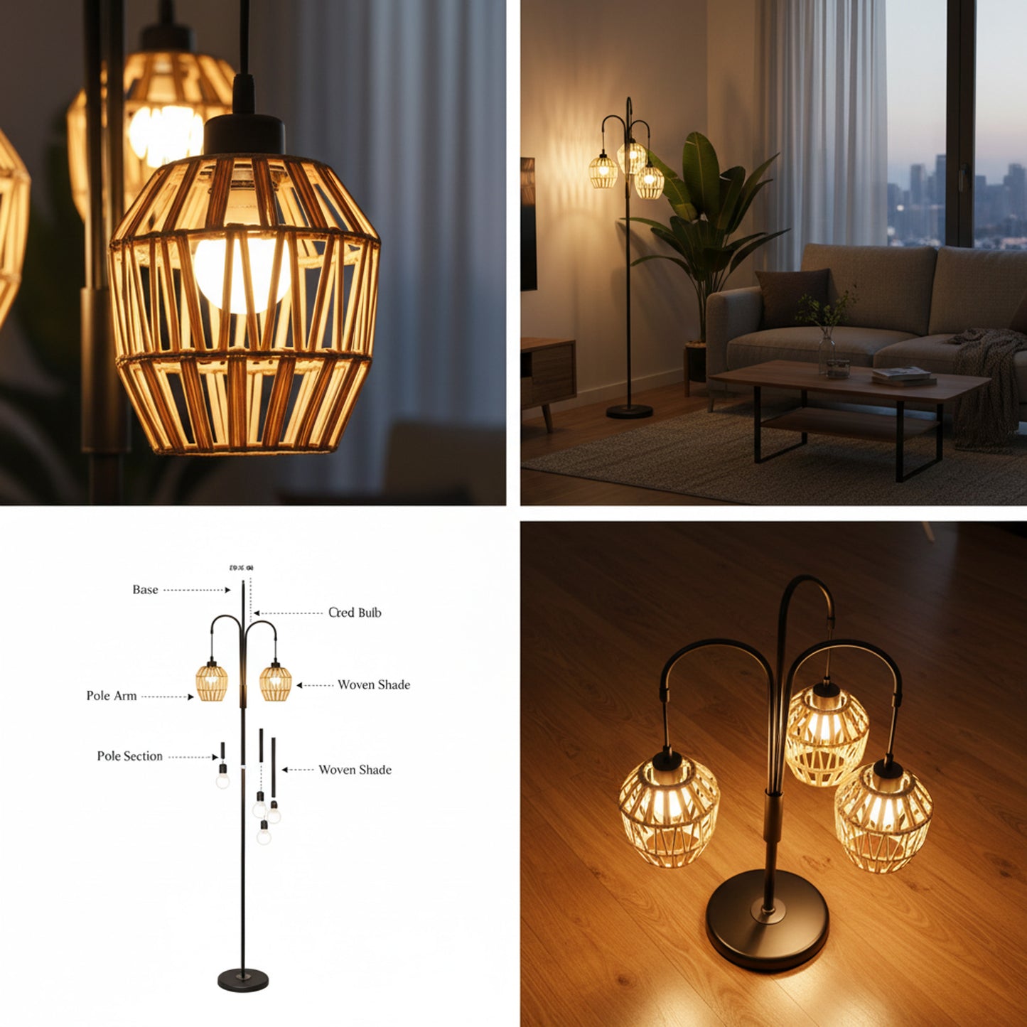 Floor Standing Lamp Black