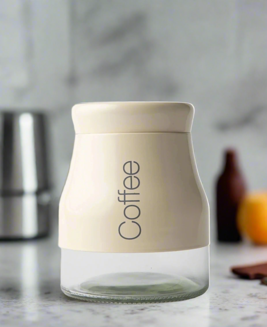 900ml Coffee Jar - Cream